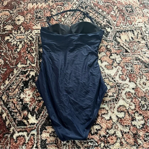 J.Crew Beautiful Navy Blue one piece 8 tall - Picture 4 of 4
